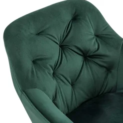 Eleganter Tischsessel in Dunkelgrün & Schwarz - Balu