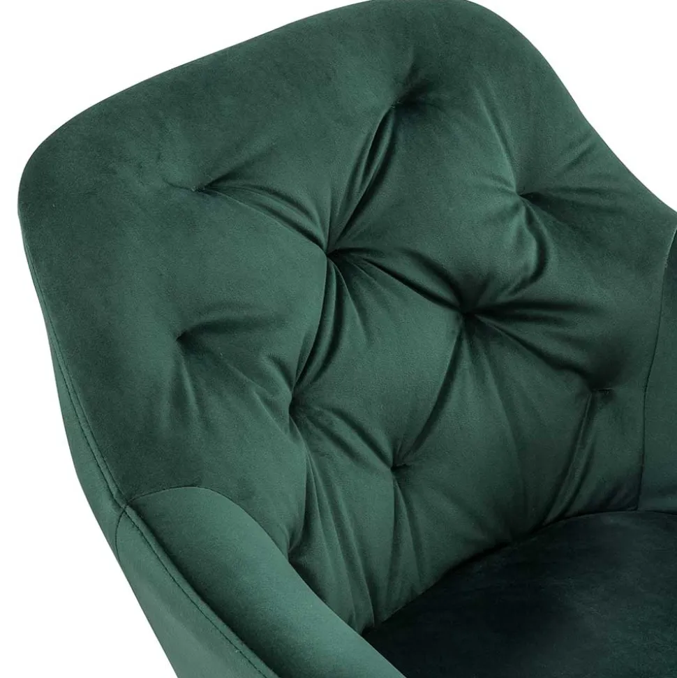 Eleganter Tischsessel in Dunkelgrün & Schwarz - Balu