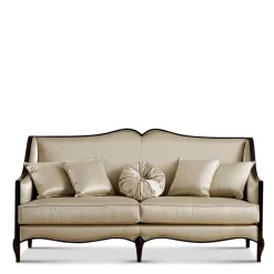 Elegantes Dreisitzer Sofa in Beige - Sutolary