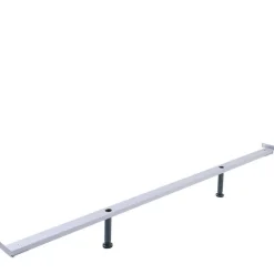 Elegantes Polsterbett in Grau und Kernbuche - Silka