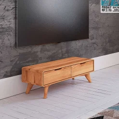 Elegantes TV Lowboard aus Kernbuche Holz - Junola