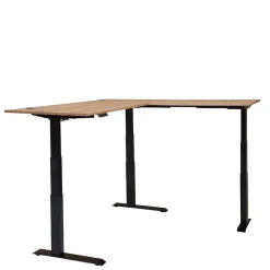 Elektrisch höhenverstellbarer Winkelschreibtisch modern - Emly