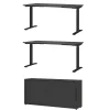 Elektrisch verstellbare Tische & Schrank Set - Tila (dreiteilig)