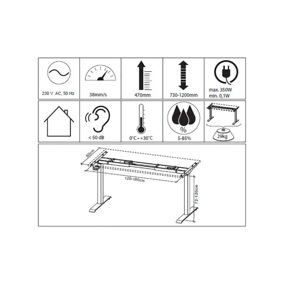 Elektrisch verstellbare Tische & Schrank Set - Tila (dreiteilig)