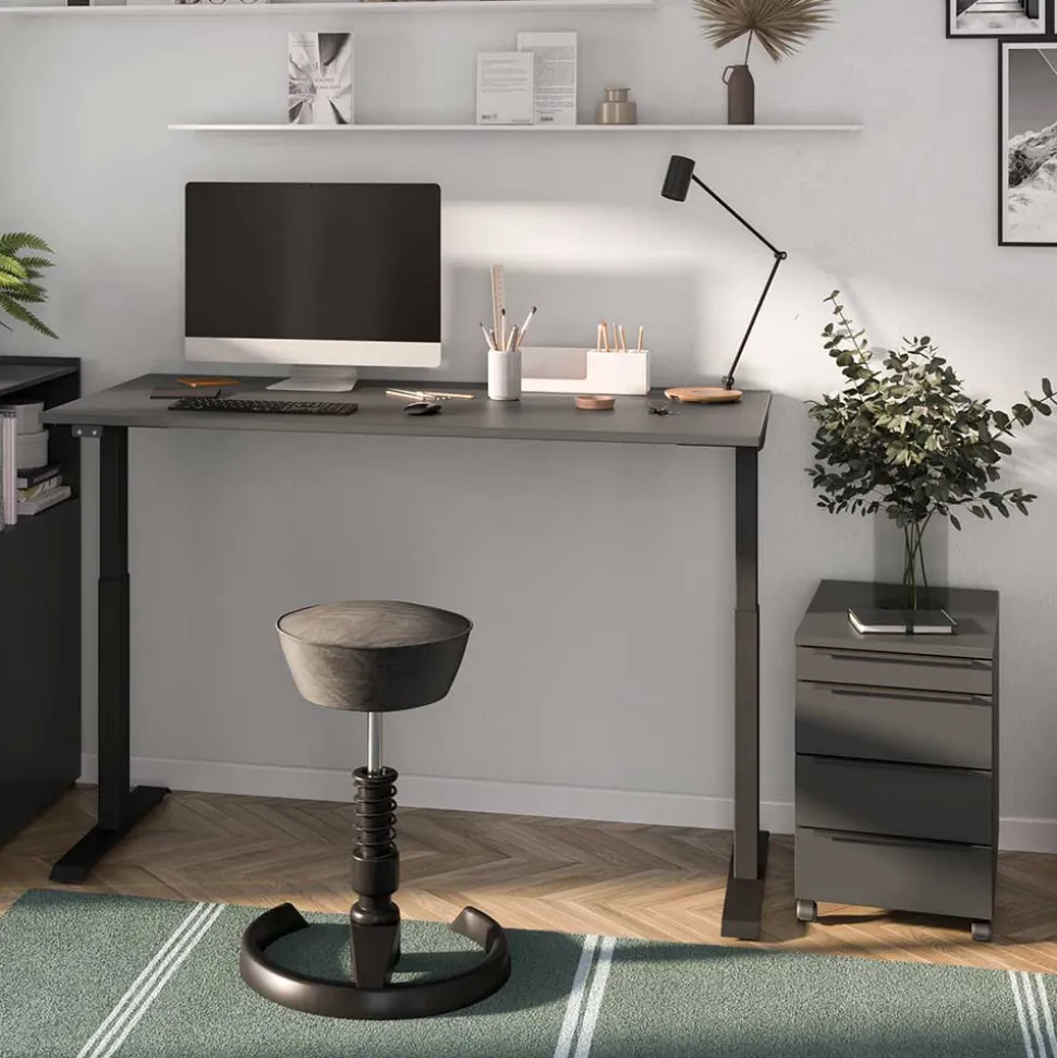 Elektrisch verstellbarer Bürotisch & Rollcontainer - Tila (zweiteilig)