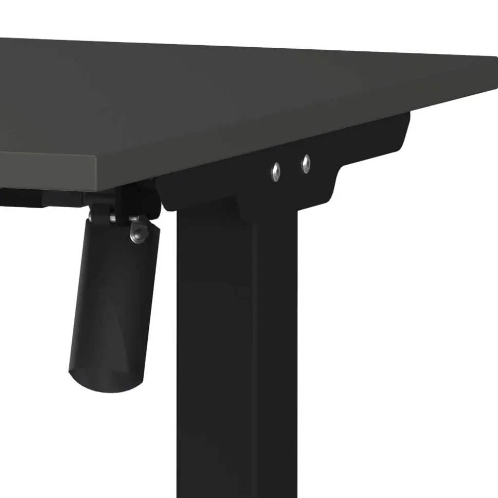 Elektrisch verstellbarer Officetisch in Dunkelgrau - Gatron