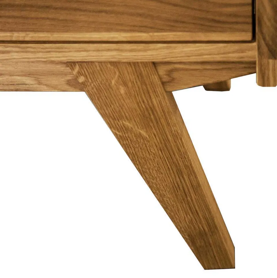 220er Designbett aus Wildeiche & Nachtkommoden - Hardus