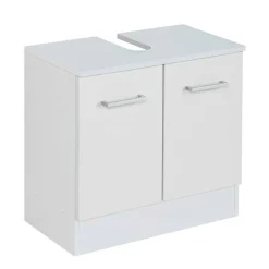 60er Doppeltür Unterbeckenschrank in Weiß - Skiranov