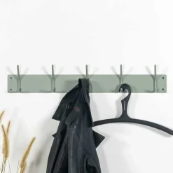 5er Hakenleiste Garderobe in Graugrün - Laans