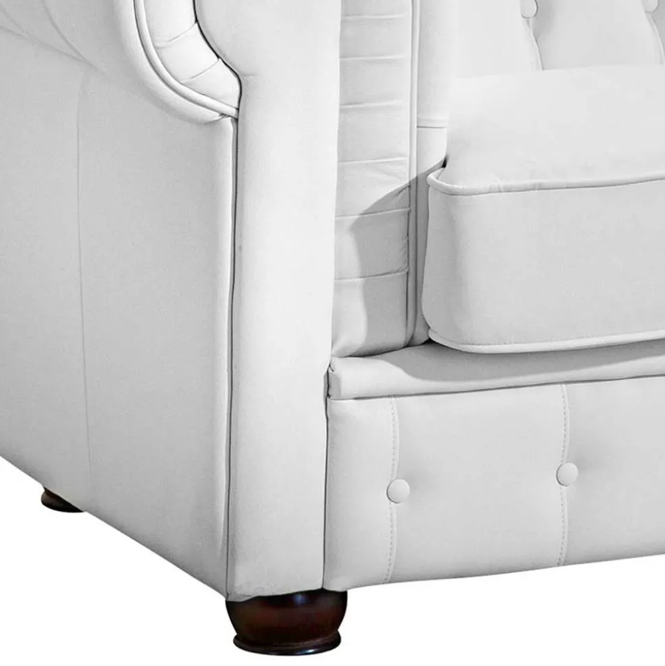 3er Ledersofa im Chesterfield Look - Dossera