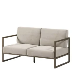 2er Sofa in Hellgrau & Dunkelgrün - Yasmel