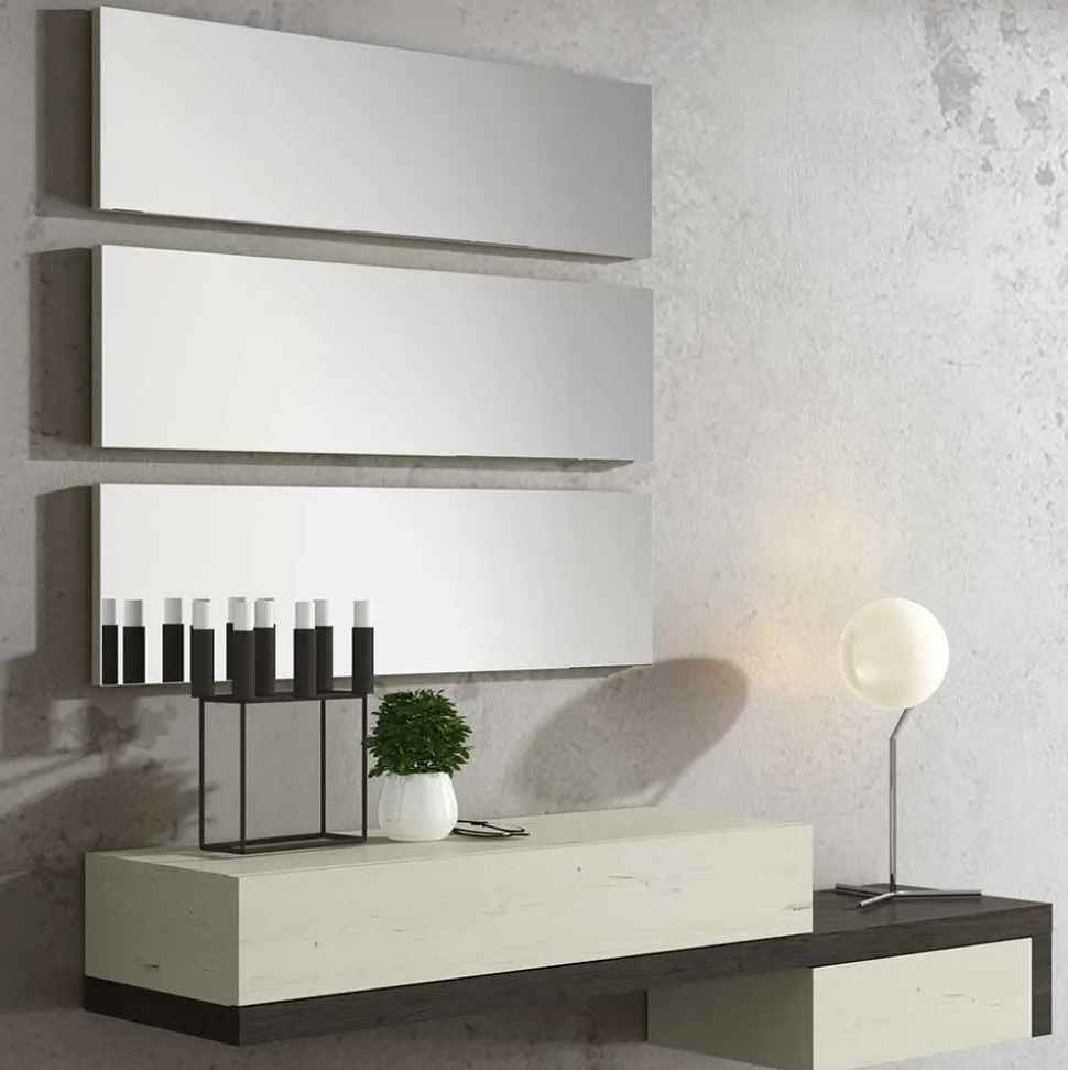 3er Spiegel Set & Wand Konsole - Ezema (vierteilig)