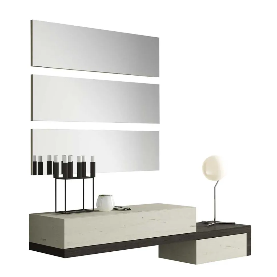 3er Spiegel Set & Wand Konsole - Ezema (vierteilig)