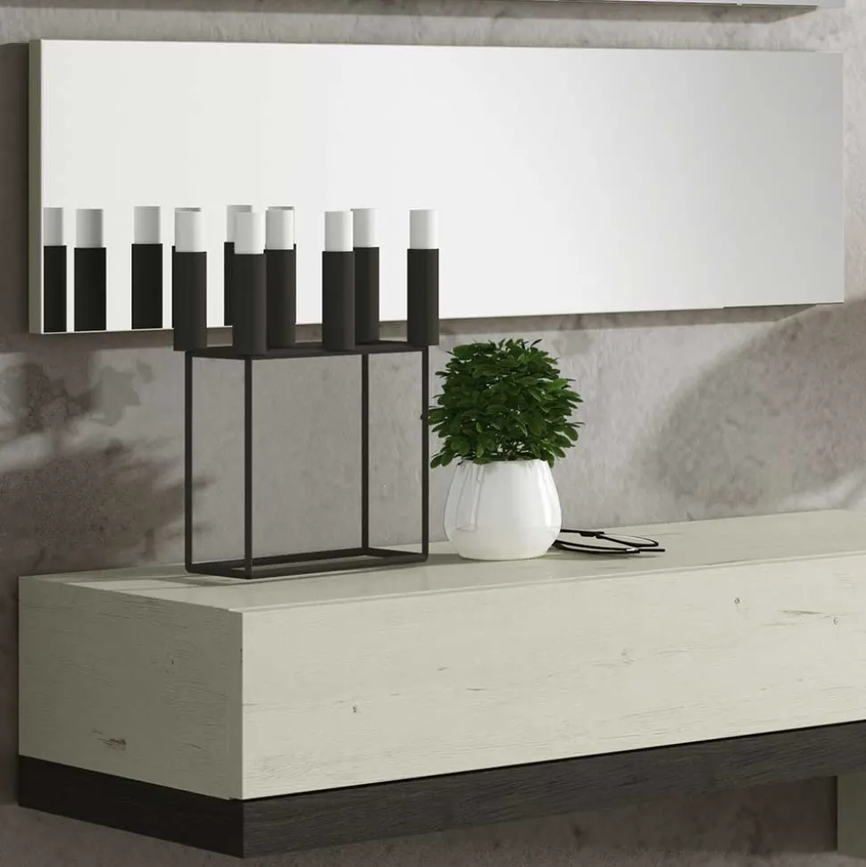 3er Spiegel Set & Wand Konsole - Ezema (vierteilig)