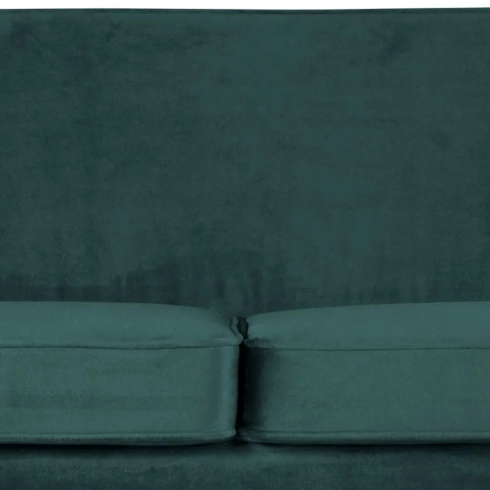 2,5er Wohnzimmercouch in Petrol Blau & Schwarz - Jerry