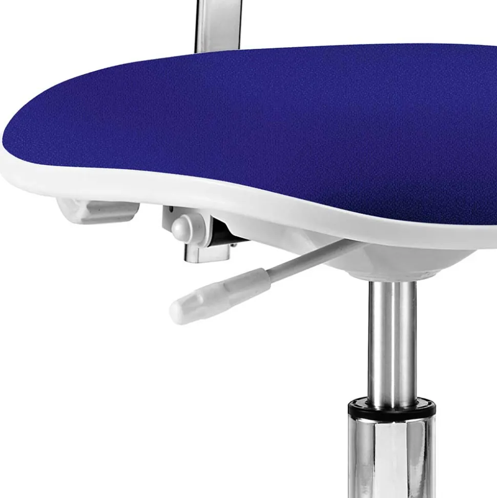 Ergo Bürodrehstuhl in Blau Stoff - Portland