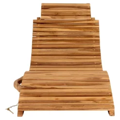 Ergonomische Gartenliege aus Teak Massivholz - Senvelita