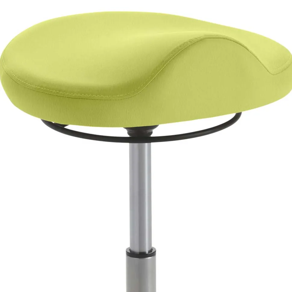 Ergonomischer Büro Kunstlederhocker in Hellgrün - Simpra