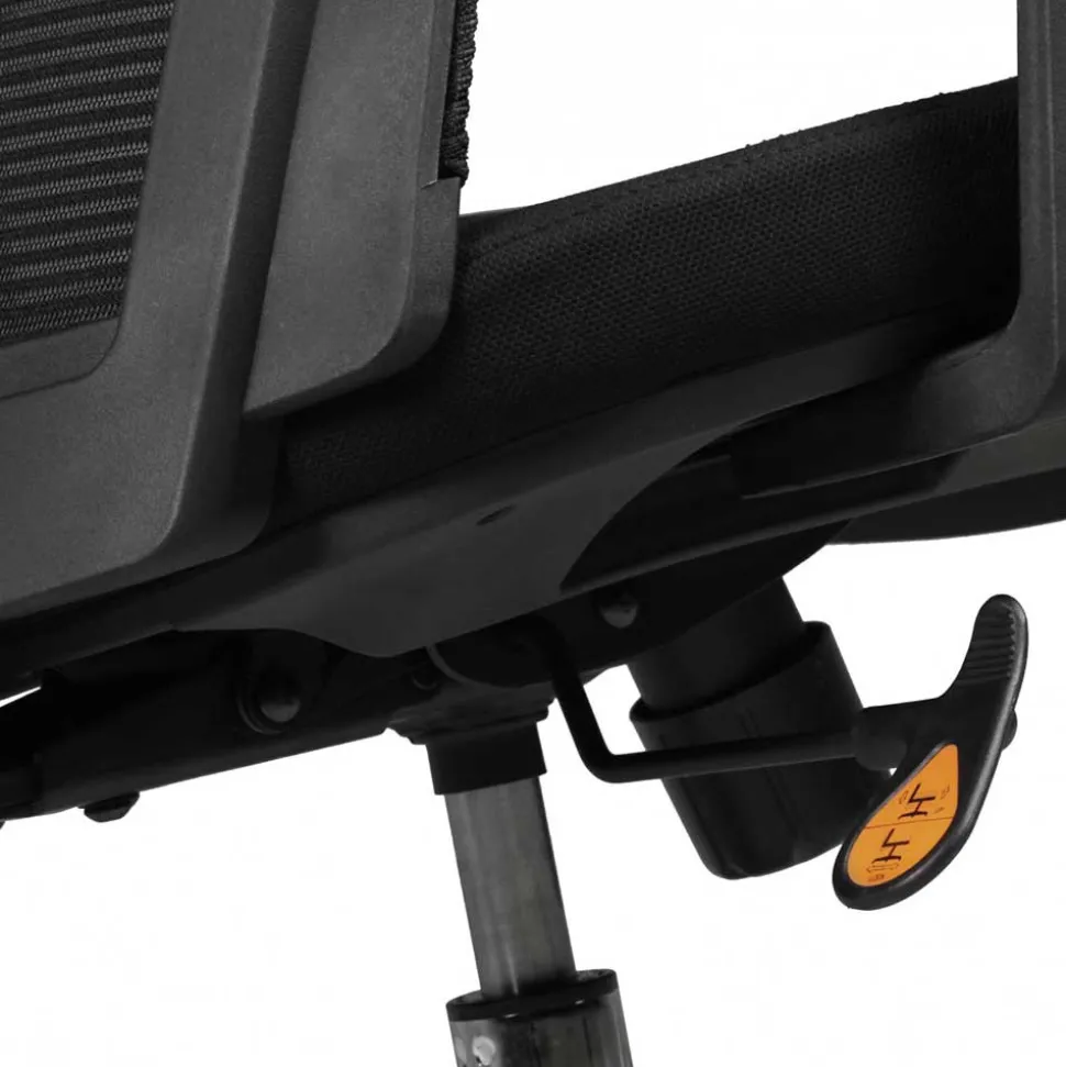 Ergonomischer Bürostuhl mit hoher Lehne in Schwarz - Delavidu