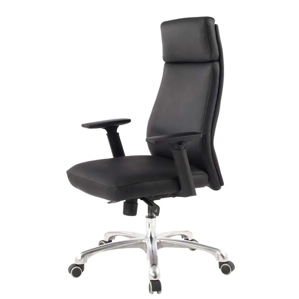 Ergonomischer Leder Bürostuhl mit hoher Lehne - Fluracia
