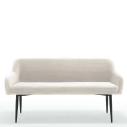 Essbank in Cremeweiß mit Schwarz - Tamba