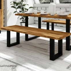 Essbank Manzey aus Wildeiche Massivholz