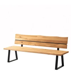 Essbank mit Lehne - Wildeiche Naturkante - Jessmine