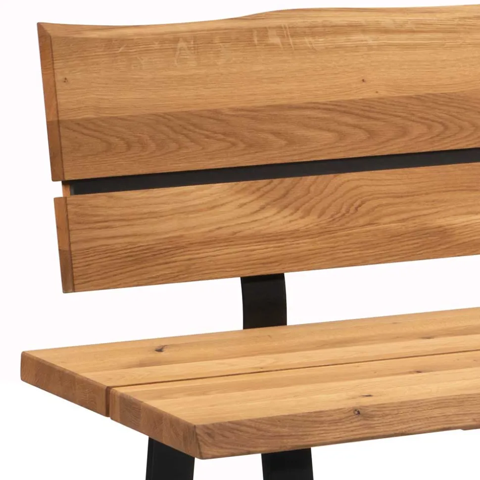 Essbank mit Lehne - Wildeiche Naturkante - Jessmine