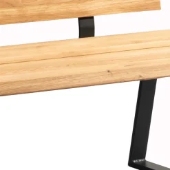 Essbank mit Lehne - Wildeiche Naturkante - Jessmine