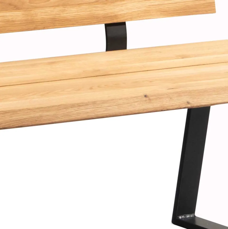 Essbank mit Lehne - Wildeiche Naturkante - Jessmine