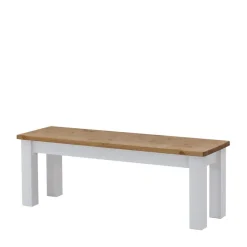 Essbank Molzau in Weiß Kiefer