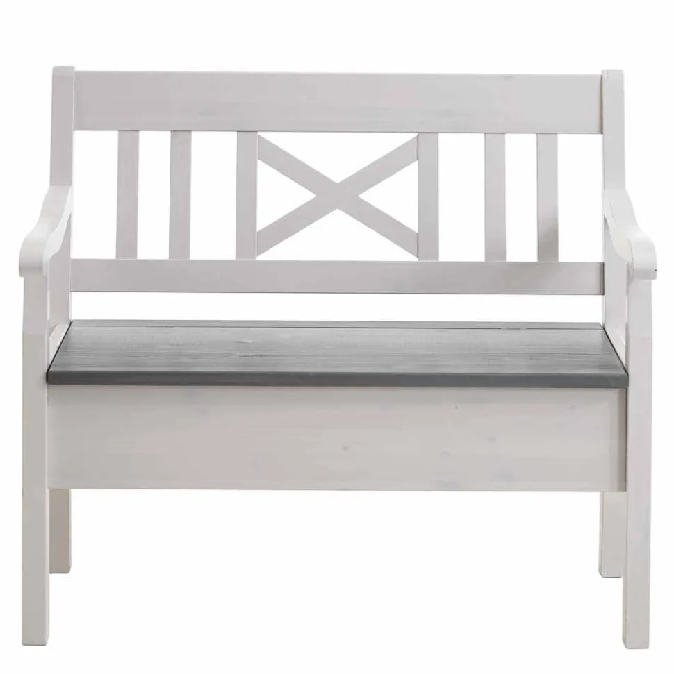 Essbank Yoan in Weiß Grau