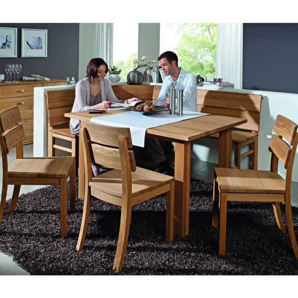 Essecke Lessina aus Wildeiche Massivholz (fünfteilig)