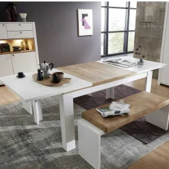 Essgruppe Ausziehtisch & 2 Bänke - Connassa (dreiteilig)