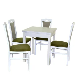 Essgruppe in Weiß & Grün - Algarvo (fünfteilig)