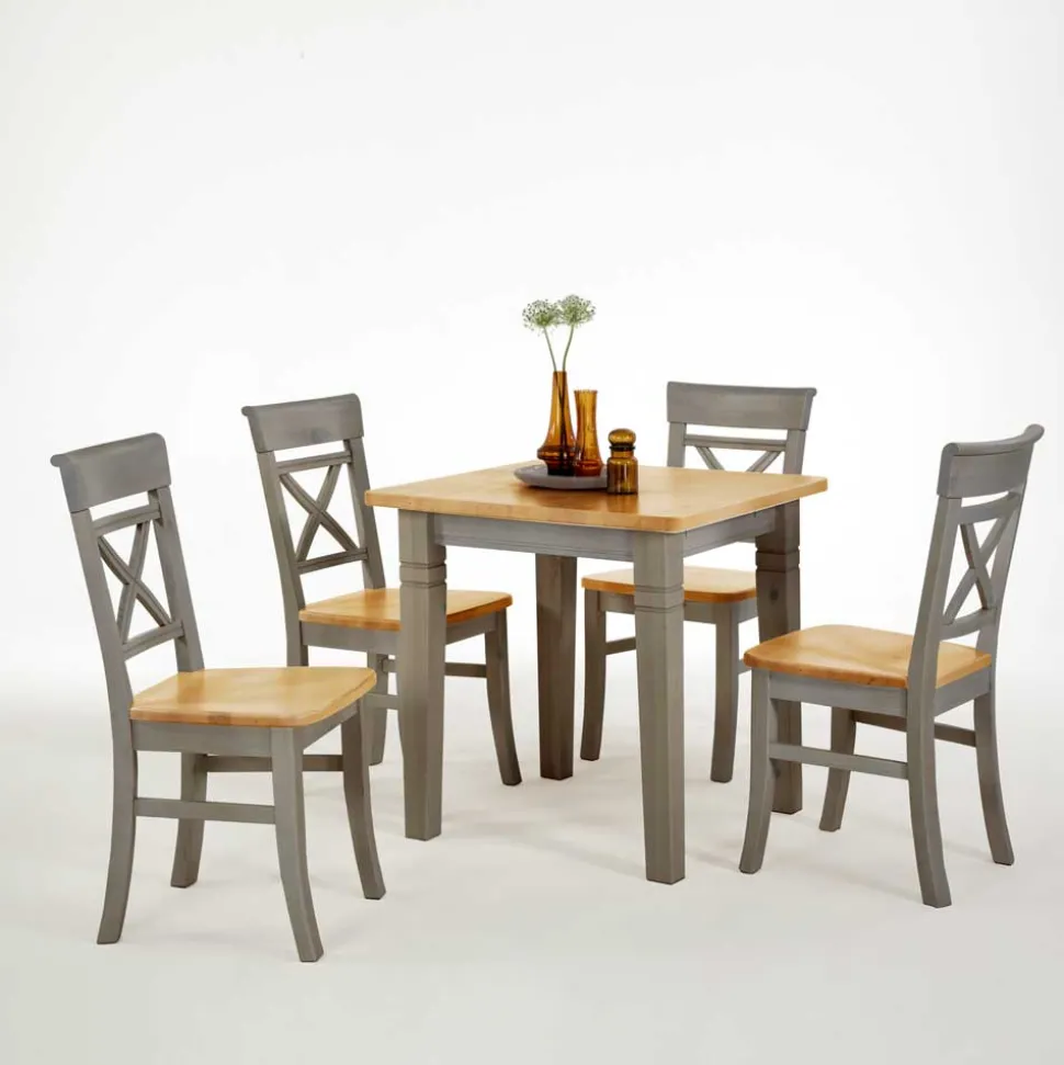 Essgruppe Jytte in Grau Kiefer (fünfteilig)