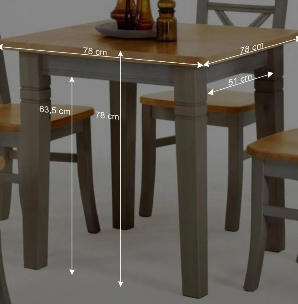 Essgruppe Jytte in Grau Kiefer (fünfteilig)