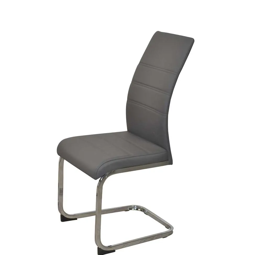 Essgruppe mit Glastisch & Schwingstühlen - Baryma (fünfteilig)