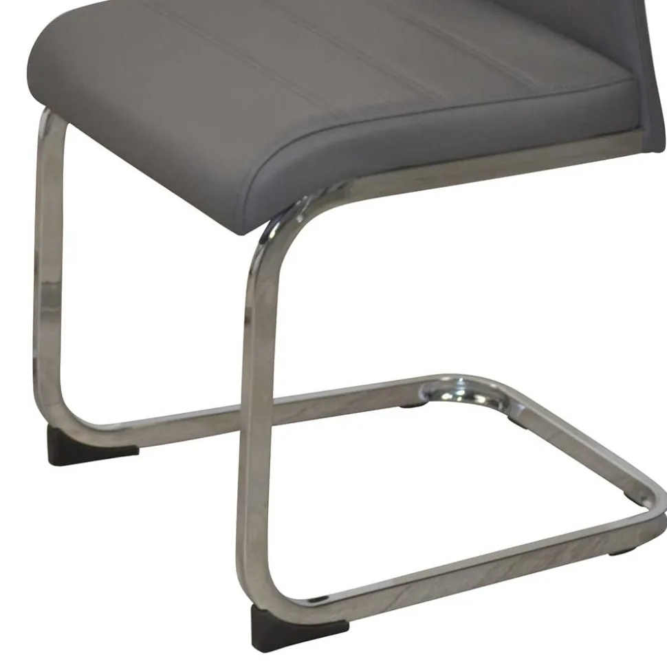 Essgruppe mit Glastisch & Schwingstühlen - Baryma (fünfteilig)