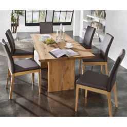 Essgruppe Sympatia aus Wildeiche Massivholz (siebenteilig)