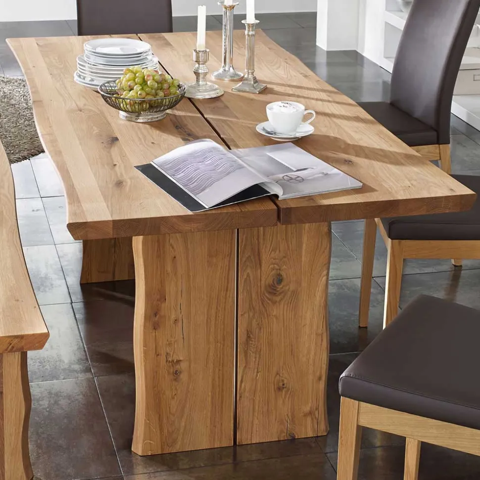 Essgruppe Sympatia aus Wildeiche Massivholz (siebenteilig)