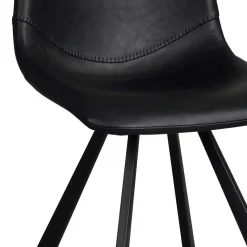 Esstisch & 6 schwarze Stühle - Flints (siebenteilig)