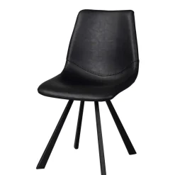 Esstisch & 6 schwarze Stühle - Flints (siebenteilig)