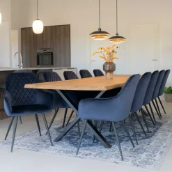 Esstisch & zehn Stühle - Gruskom (elfteilig)