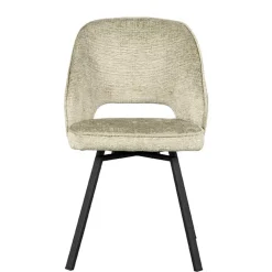 Esstisch Drehstuhl in Beige Struktursamt - Turena (2er Set)