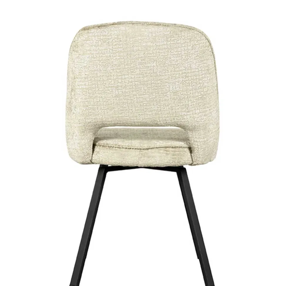 Esstisch Drehstuhl in Beige Struktursamt - Turena (2er Set)