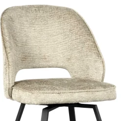 Esstisch Drehstuhl in Beige Struktursamt - Turena (2er Set)
