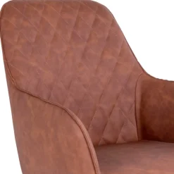 Esstisch Drehstuhl in Cognac Braun - Dress