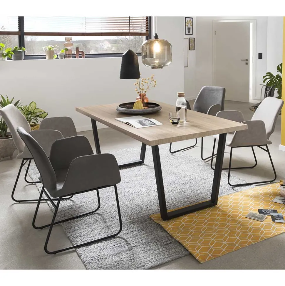 Esstisch Gruppe im Skand Chic - Spiralo (fünfteilig)