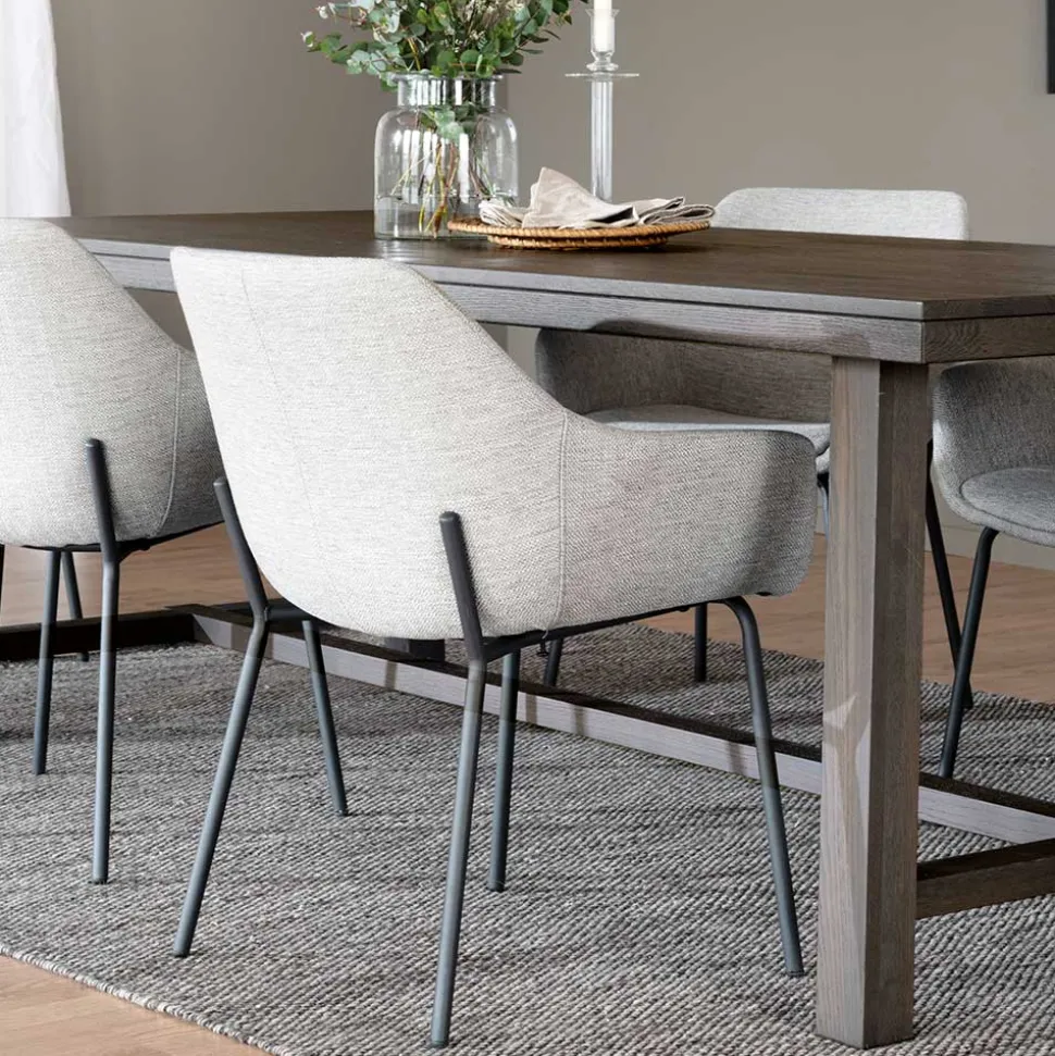 Esstisch Gruppe in Eiche dunkel - Vedraza (siebenteilig)